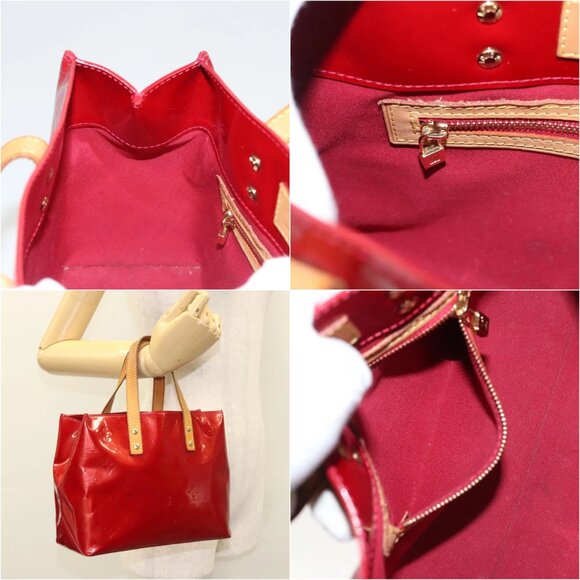 LOUIS VUITTON Monogram Vernis Reade PM Hand Bag Pomme D'amour M91990 Auth BA1427 - Picture 13 of 14